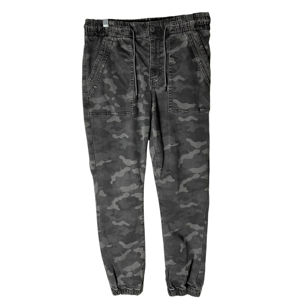 American Eagle Denim Joggers Jeggings Utility Grey Camouflage Short Size 8‎